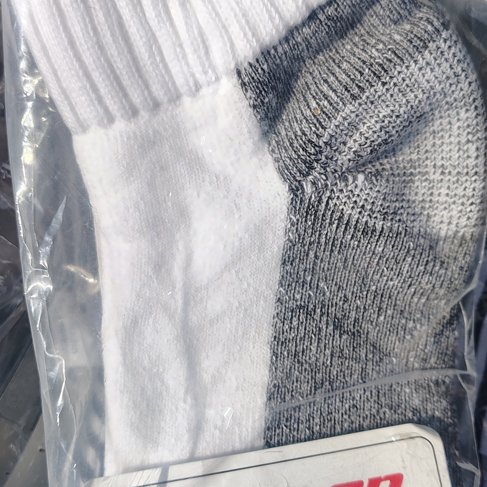 Premium White and Gray Athletic Socks for Men
